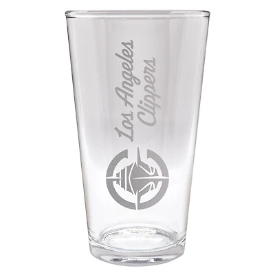 LA Clippers Etched 16oz. Vertical Rally Cry Pint Glass