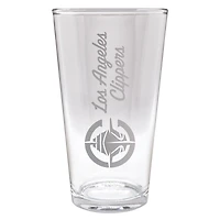 LA Clippers Etched 16oz. Vertical Rally Cry Pint Glass