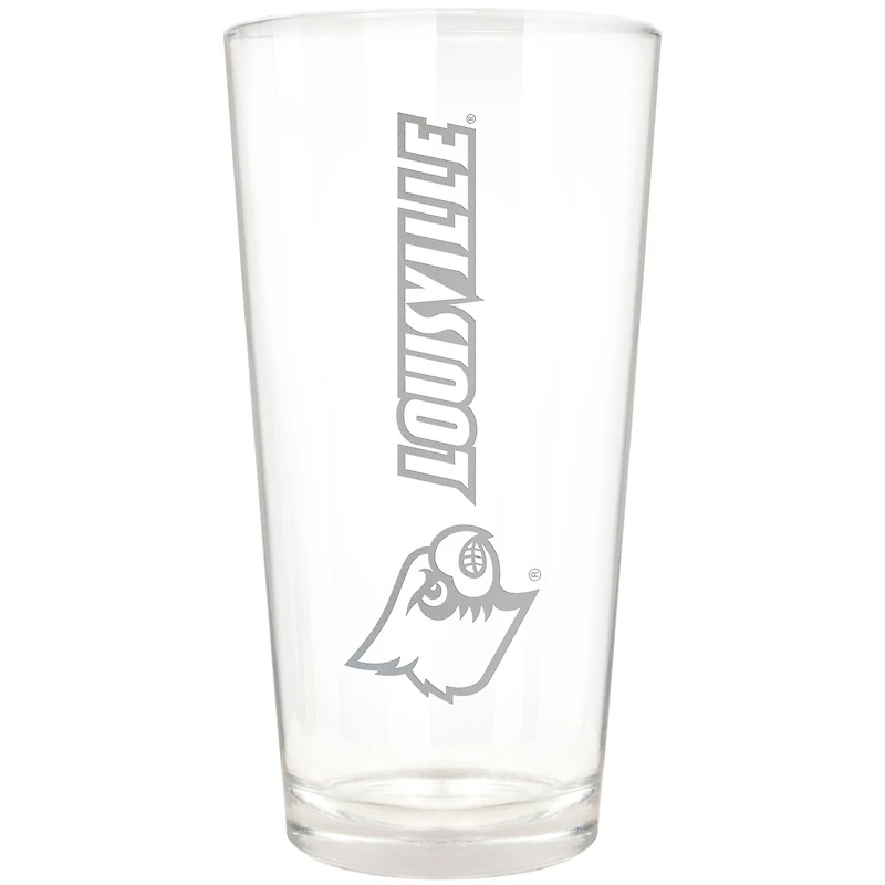Louisville Cardinals Etched 16oz. Vertical Rally Cry Pint Glass