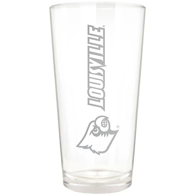 Louisville Cardinals Etched 16oz. Vertical Rally Cry Pint Glass