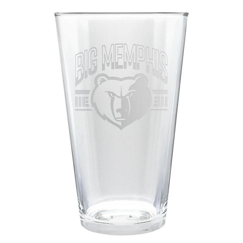 Memphis Grizzlies Etched 16oz. Rally Cry Pint Glass