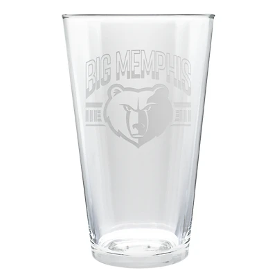 Memphis Grizzlies Etched 16oz. Rally Cry Pint Glass