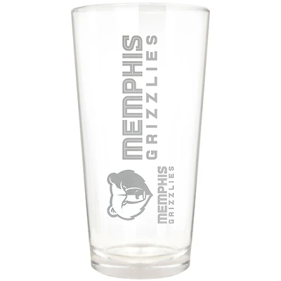 Memphis Grizzlies Etched 16oz. Vertical Rally Cry Pint Glass
