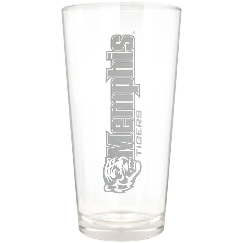 Memphis Tigers Etched 16oz. Vertical Rally Cry Pint Glass