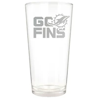 Miami Dolphins Etched 16oz. Rally Cry Pint Glass