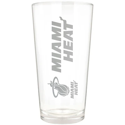 Miami Heat Etched 16oz. Vertical Rally Cry Pint Glass