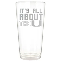 Miami Hurricanes Etched 16oz. Rally Cry Pint Glass