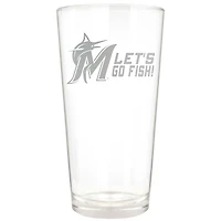 Miami Marlins Etched 16oz. Rally Cry Pint Glass