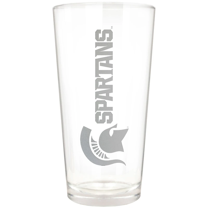 Michigan State Spartans Etched 16oz. Vertical Rally Cry Pint Glass