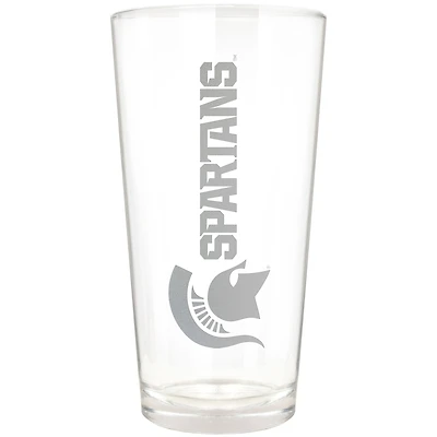 Michigan State Spartans Etched 16oz. Vertical Rally Cry Pint Glass
