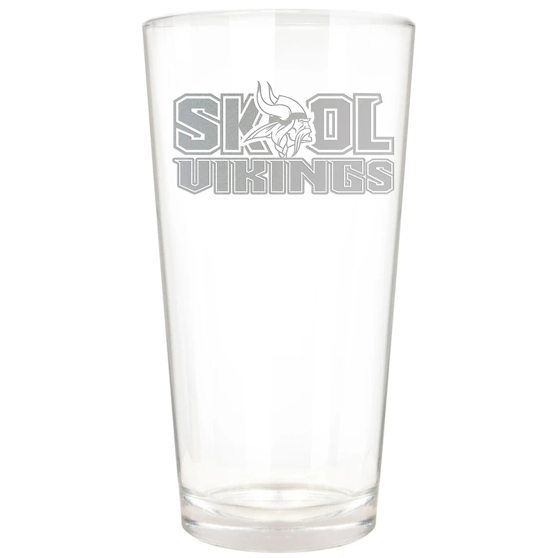 Minnesota Vikings Etched 16oz. Rally Cry Pint Glass