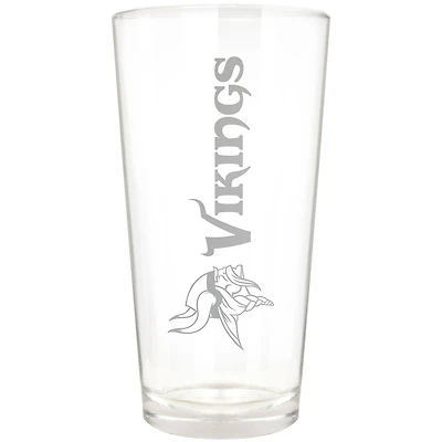 Minnesota Vikings Etched 16oz. Vertical Rally Cry Pint Glass