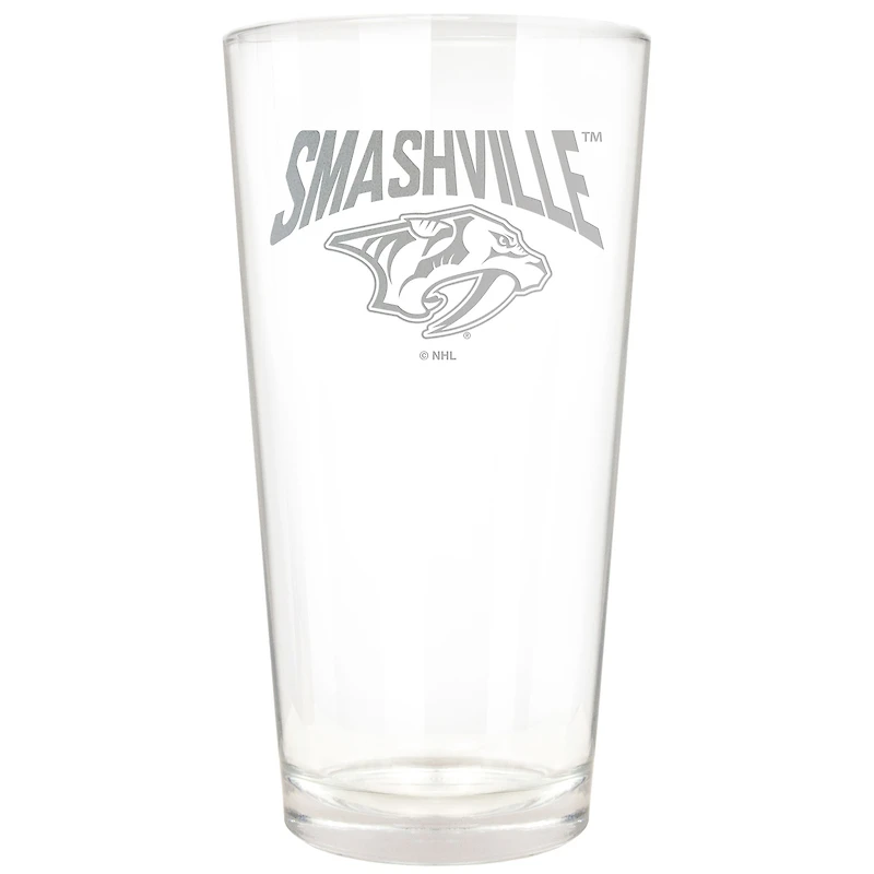 Nashville Predators Etched 16oz. Rally Cry Pint Glass