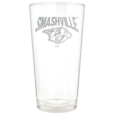 Nashville Predators Etched 16oz. Rally Cry Pint Glass