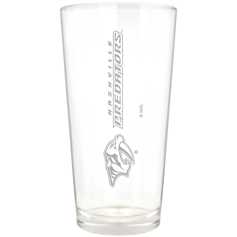Nashville Predators Etched 16oz. Vertical Rally Cry Pint Glass
