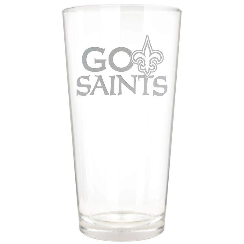 New Orleans Saints Etched 16oz. Rally Cry Pint Glass