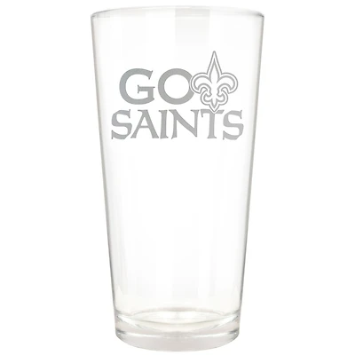 New Orleans Saints Etched 16oz. Rally Cry Pint Glass