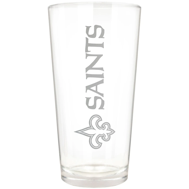 New Orleans Saints Etched 16oz. Vertical Rally Cry Pint Glass
