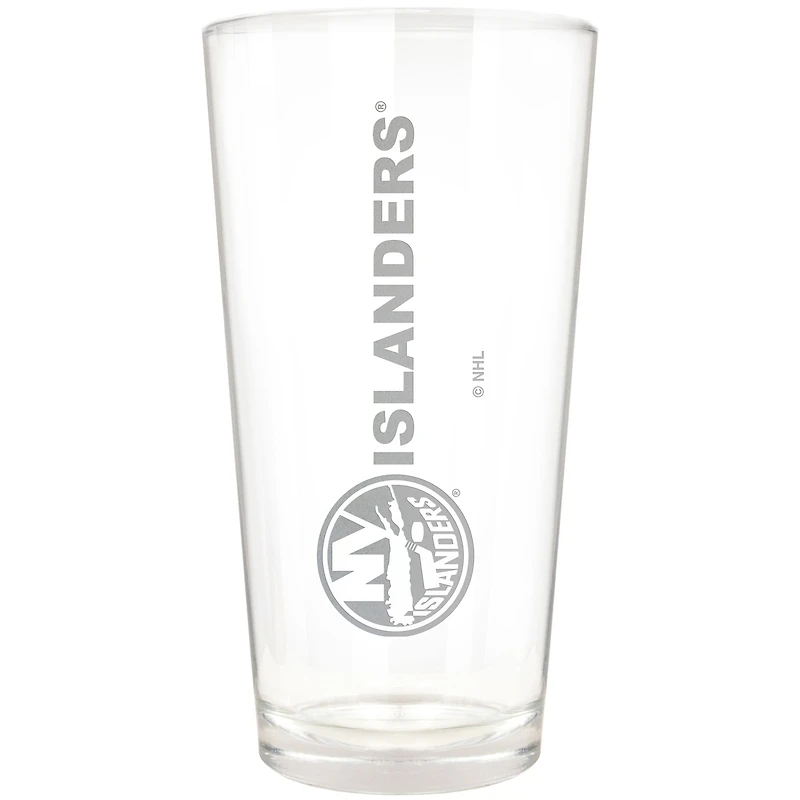 New York Islanders Etched 16oz. Vertical Rally Cry Pint Glass