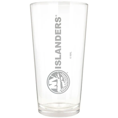 New York Islanders Etched 16oz. Vertical Rally Cry Pint Glass