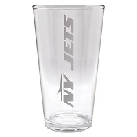 New York Jets Etched 16oz. Vertical Rally Cry Pint Glass