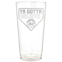 New York Mets Etched 16oz. Rally Cry Pint Glass