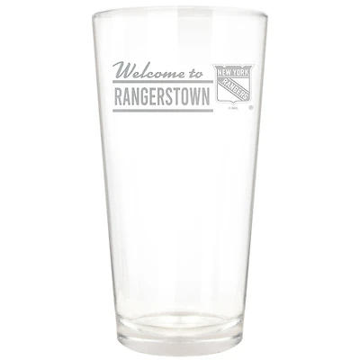 New York Rangers Etched 16oz. Rally Cry Pint Glass
