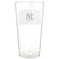 New York Yankees Etched 16oz. Rally Cry Pint Glass