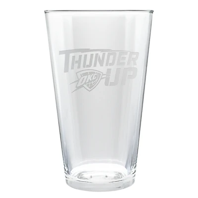 Oklahoma City Thunder Etched 16oz. Rally Cry Pint Glass