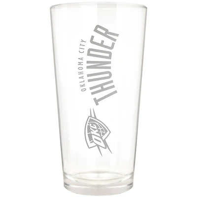Oklahoma City Thunder Etched 16oz. Vertical Rally Cry Pint Glass