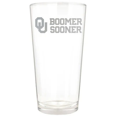 Oklahoma Sooners Etched 16oz. Rally Cry Pint Glass