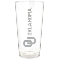 Oklahoma Sooners Etched 16oz. Vertical Rally Cry Pint Glass