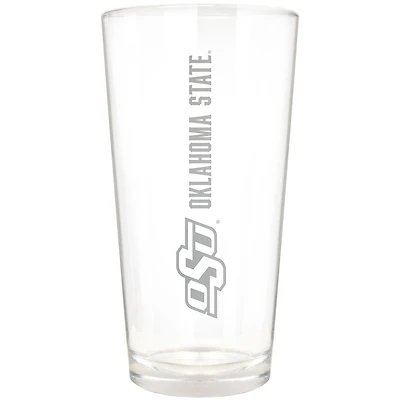 Oklahoma State Cowboys Etched 16oz. Vertical Rally Cry Pint Glass