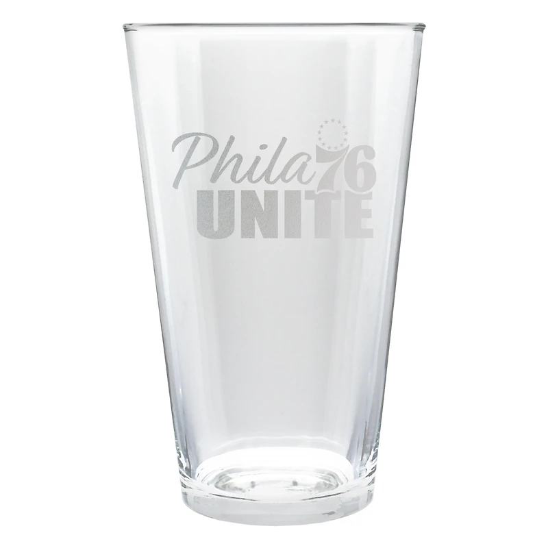 Philadelphia 76ers Etched 16oz. Rally Cry Pint Glass