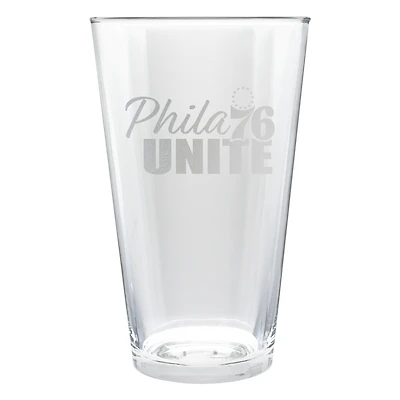 Philadelphia 76ers Etched 16oz. Rally Cry Pint Glass