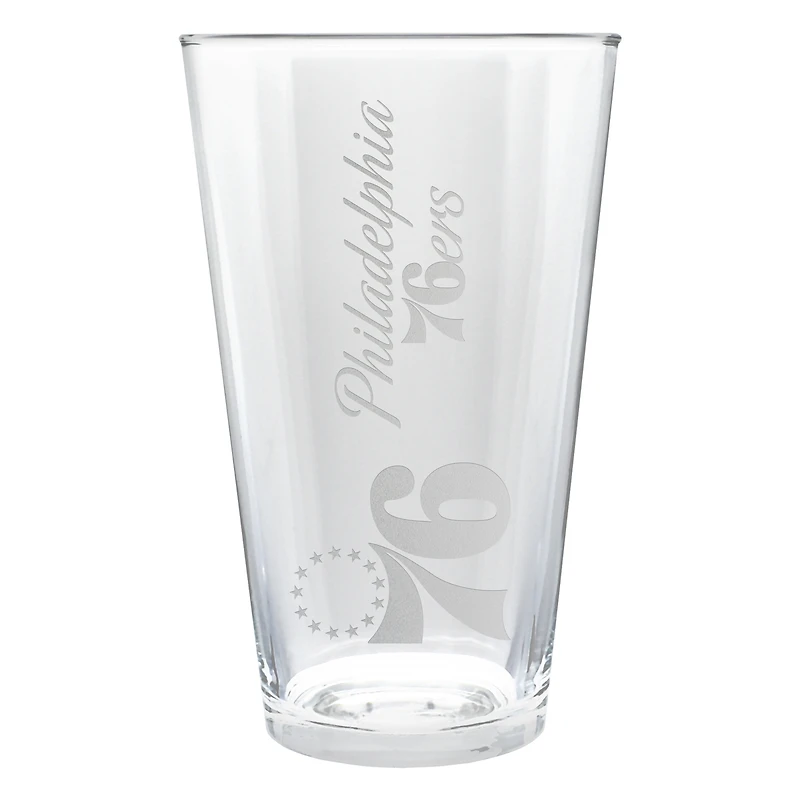 Philadelphia 76ers Etched 16oz. Vertical Rally Cry Pint Glass
