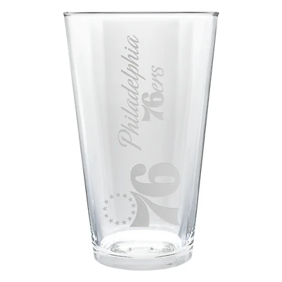 Philadelphia 76ers Etched 16oz. Vertical Rally Cry Pint Glass