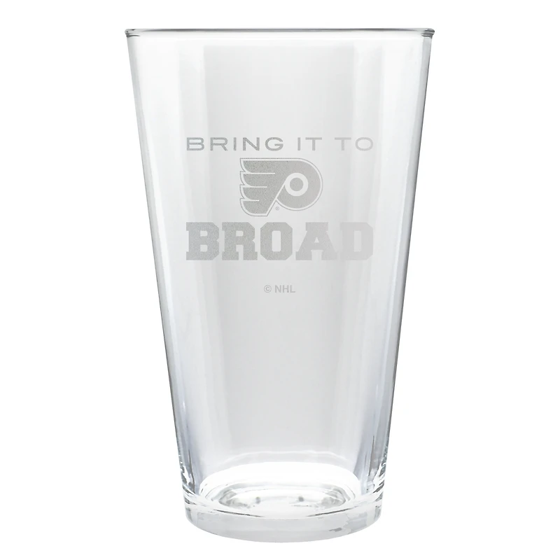 Philadelphia Flyers Etched 16oz. Rally Cry Pint Glass