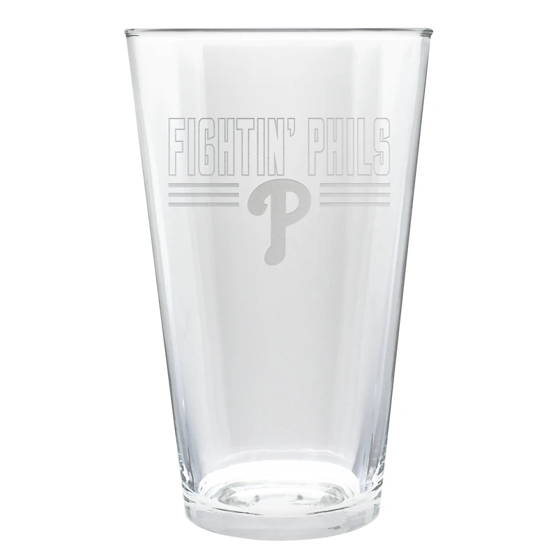 Philadelphia Phillies Etched 16oz. Rally Cry Pint Glass