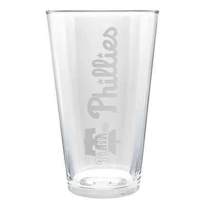 Philadelphia Phillies Etched 16oz. Vertical Rally Cry Pint Glass