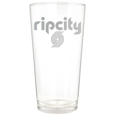 Portland Trail Blazers Etched 16oz. Rally Cry Pint Glass