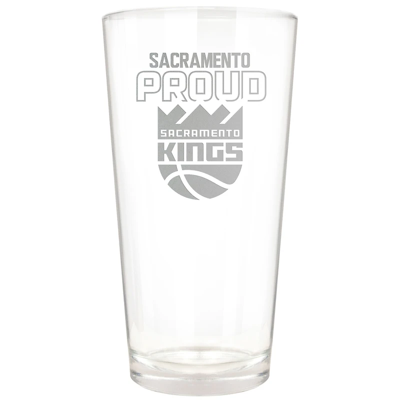Sacramento Kings Etched 16oz. Rally Cry Pint Glass