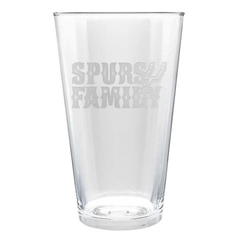 San Antonio Spurs Etched 16oz. Rally Cry Pint Glass
