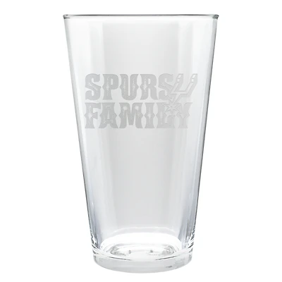 San Antonio Spurs Etched 16oz. Rally Cry Pint Glass