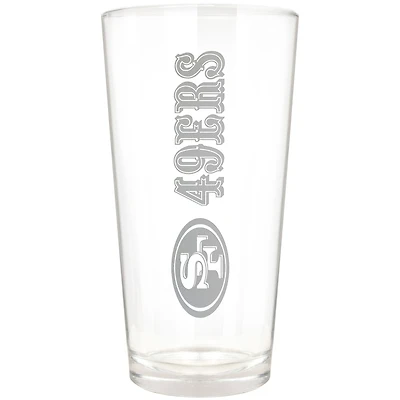 San Francisco 49ers Etched 16oz. Vertical Rally Cry Pint Glass