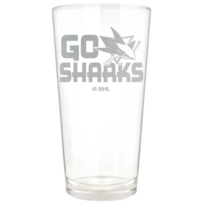 San Jose Sharks Etched 16oz. Rally Cry Pint Glass