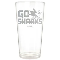 San Jose Sharks Etched 16oz. Rally Cry Pint Glass