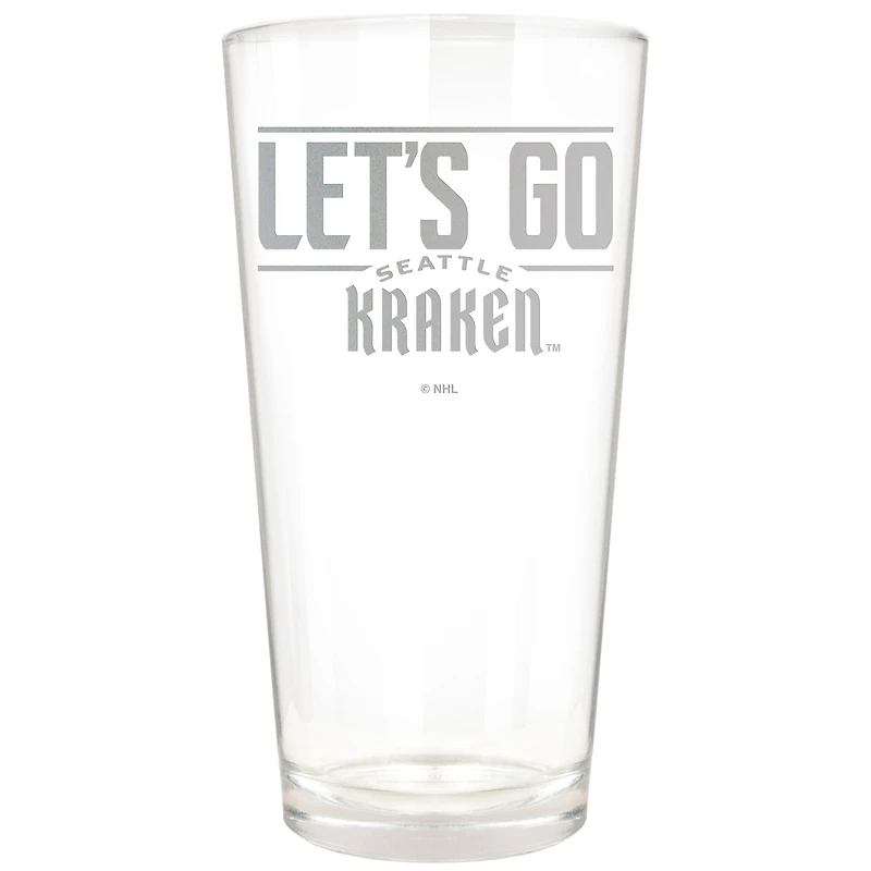 Seattle Kraken Etched 16oz. Rally Cry Pint Glass