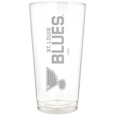 St. Louis Blues Etched 16oz. Vertical Rally Cry Pint Glass