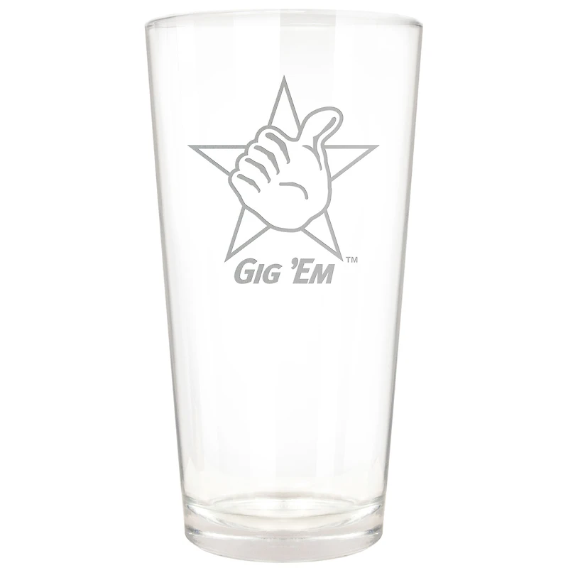 Texas A&M Aggies Etched 16oz. Rally Cry Pint Glass